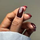 Bonfire gel colour nail close-up